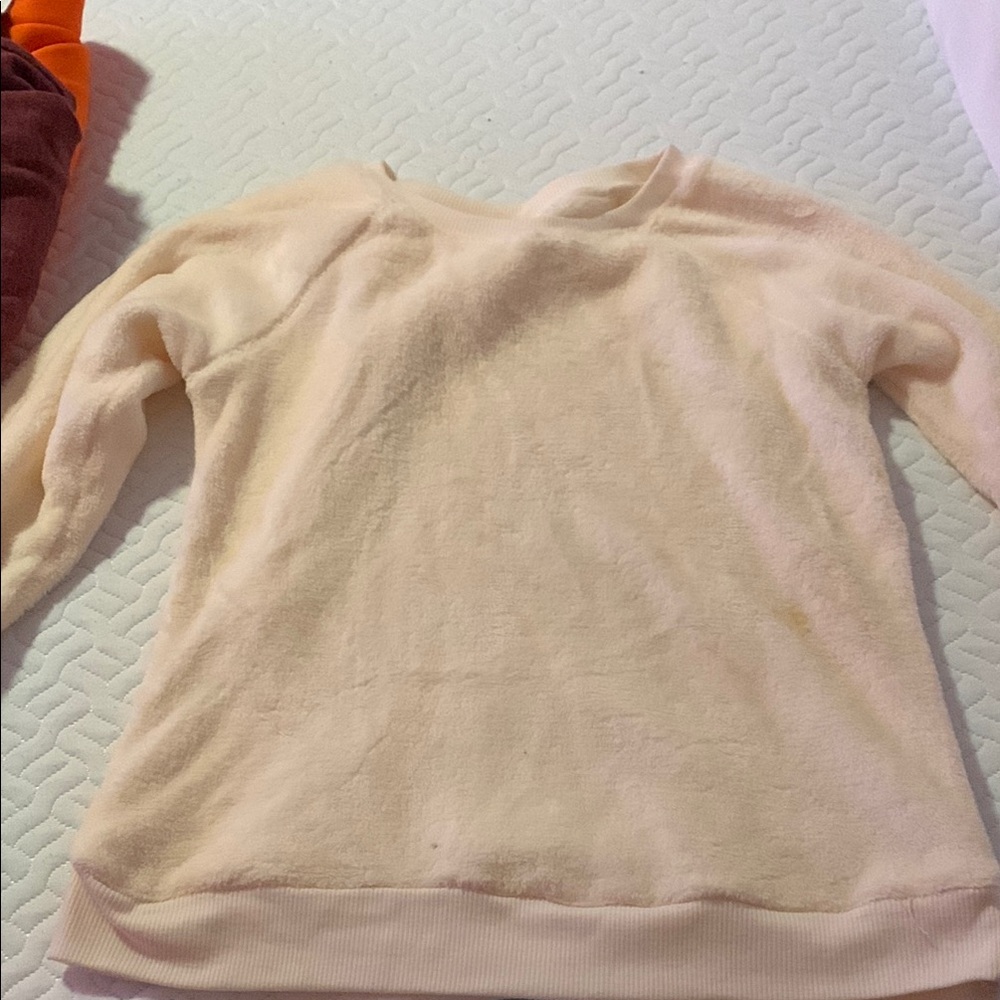 Cat & Jack Cream Sweater Soft Knit Classic Design